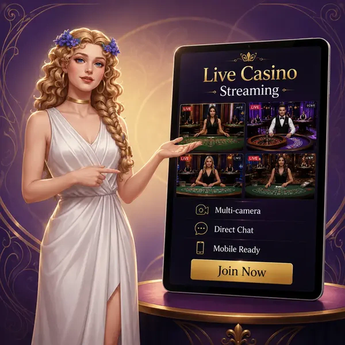 Calidad de transmisión de crupier en vivo mostrada en Calidad de Transmisión e Infraestructura de Casino en Vivo
